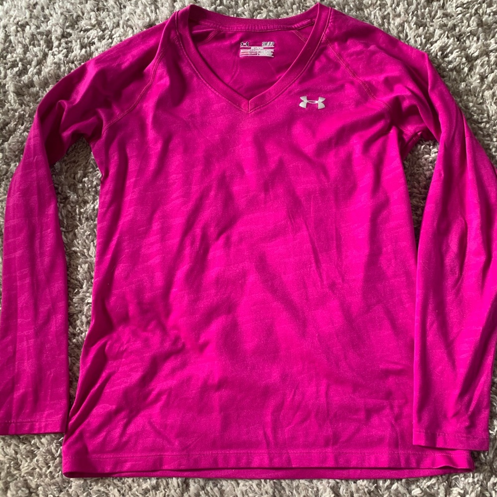 Pinkish-Purple Under Armour Vneck Athletic shirt